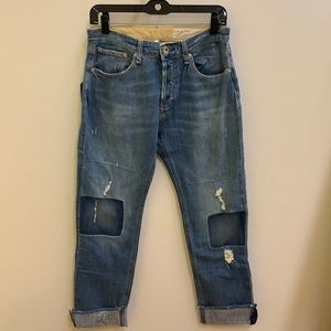 RAG & BONE N.Y mid-rise boyfriend NEW DISTRESS(26)